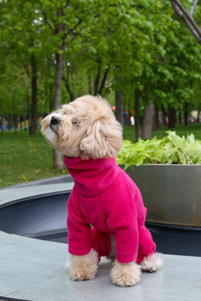 Fleece jumpsuit — Fuksia