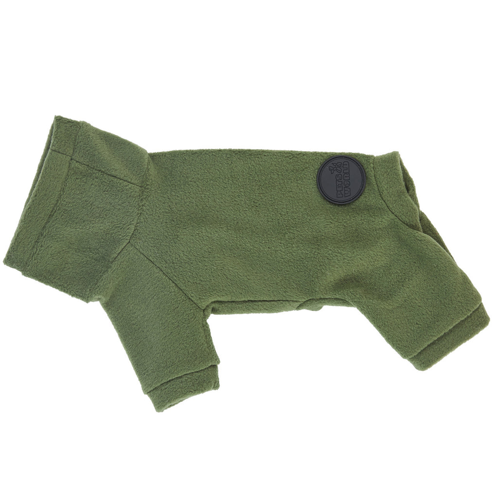 Fleece jumpsuit — Khaki