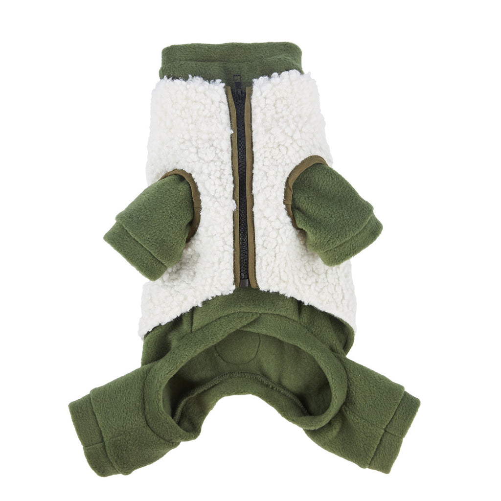Fleece jumpsuit — Khaki
