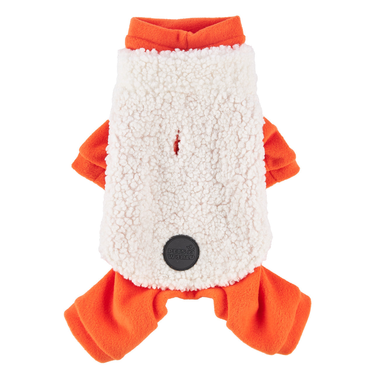 Fleece jumpsuit — Orange
