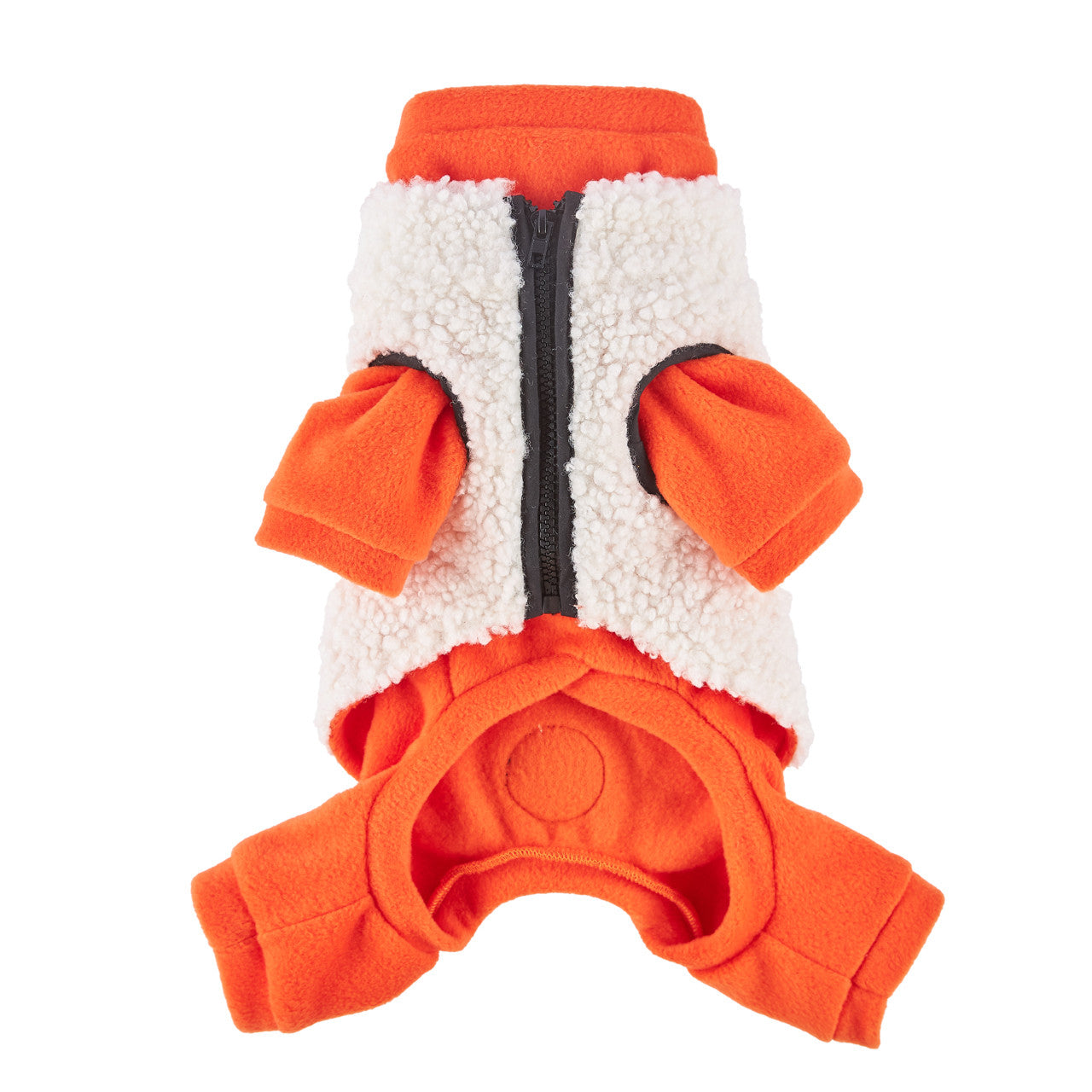 Fleece jumpsuit — Orange