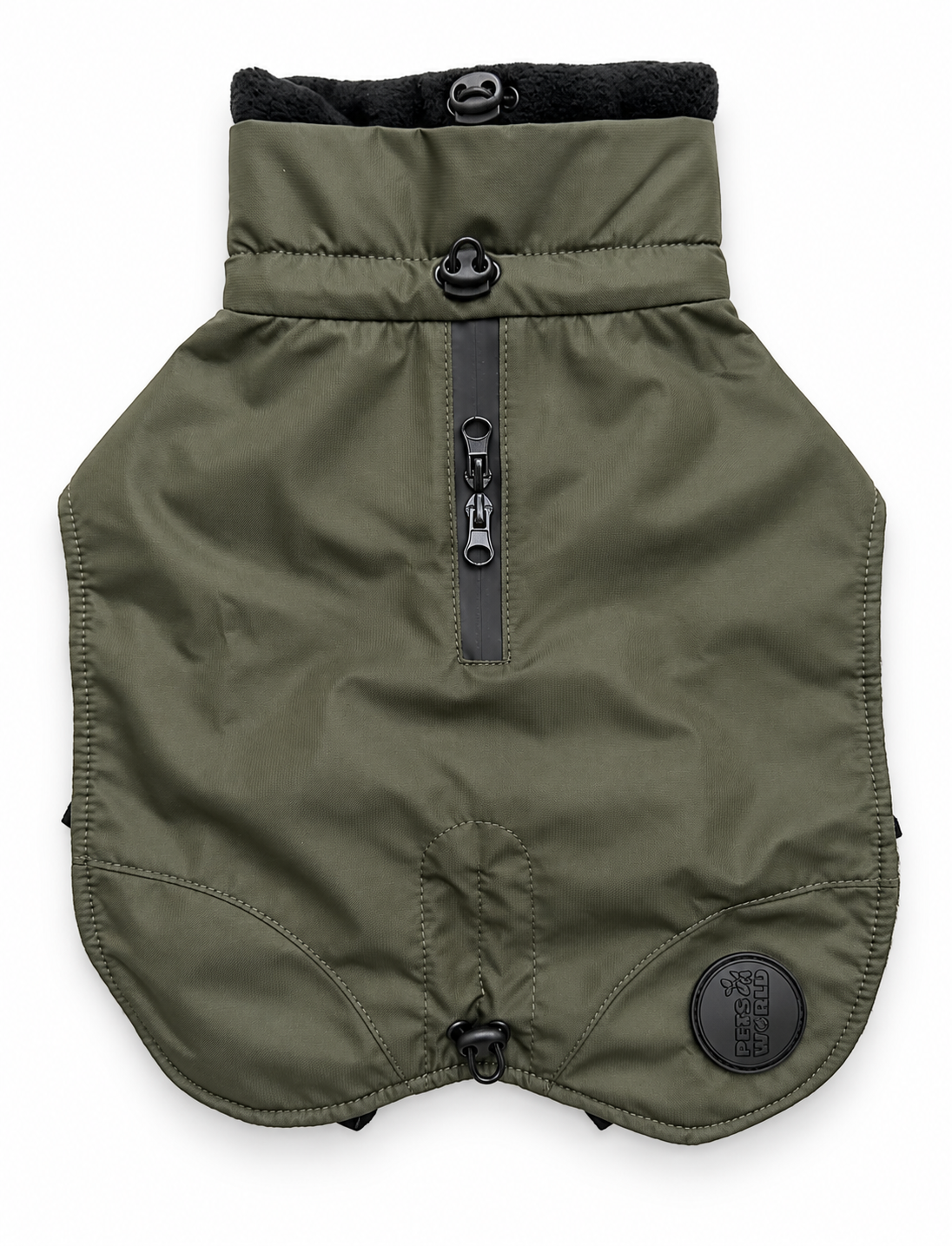 Membrane fleece dog blanket coat — Khaki