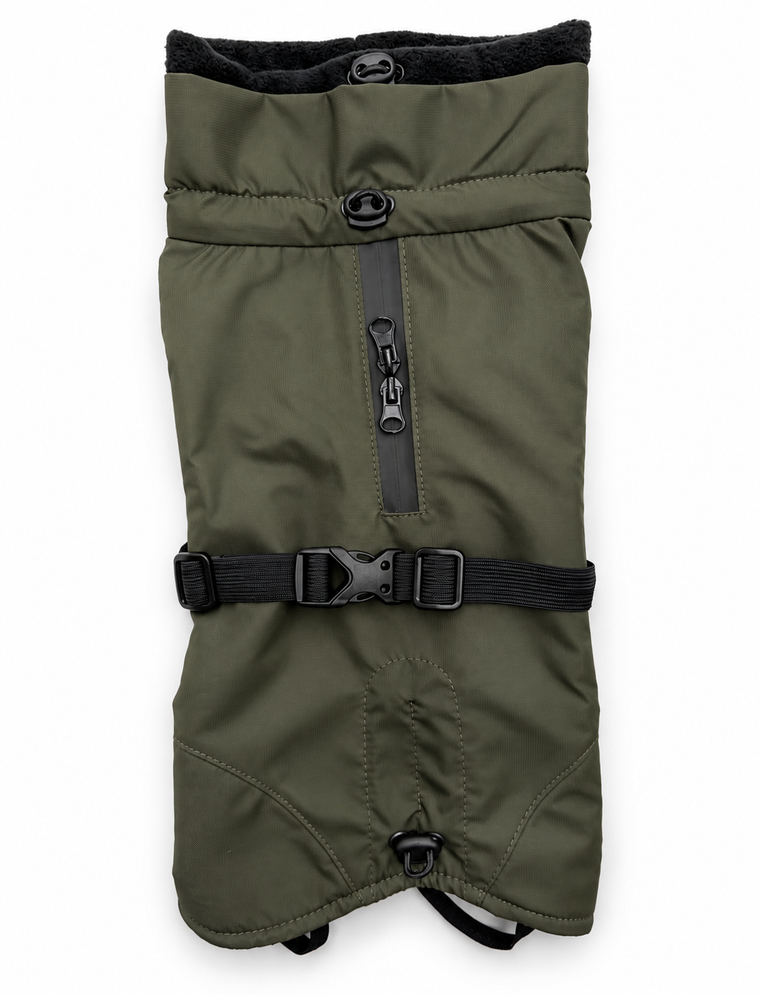 Membrane fleece dog blanket coat — Khaki