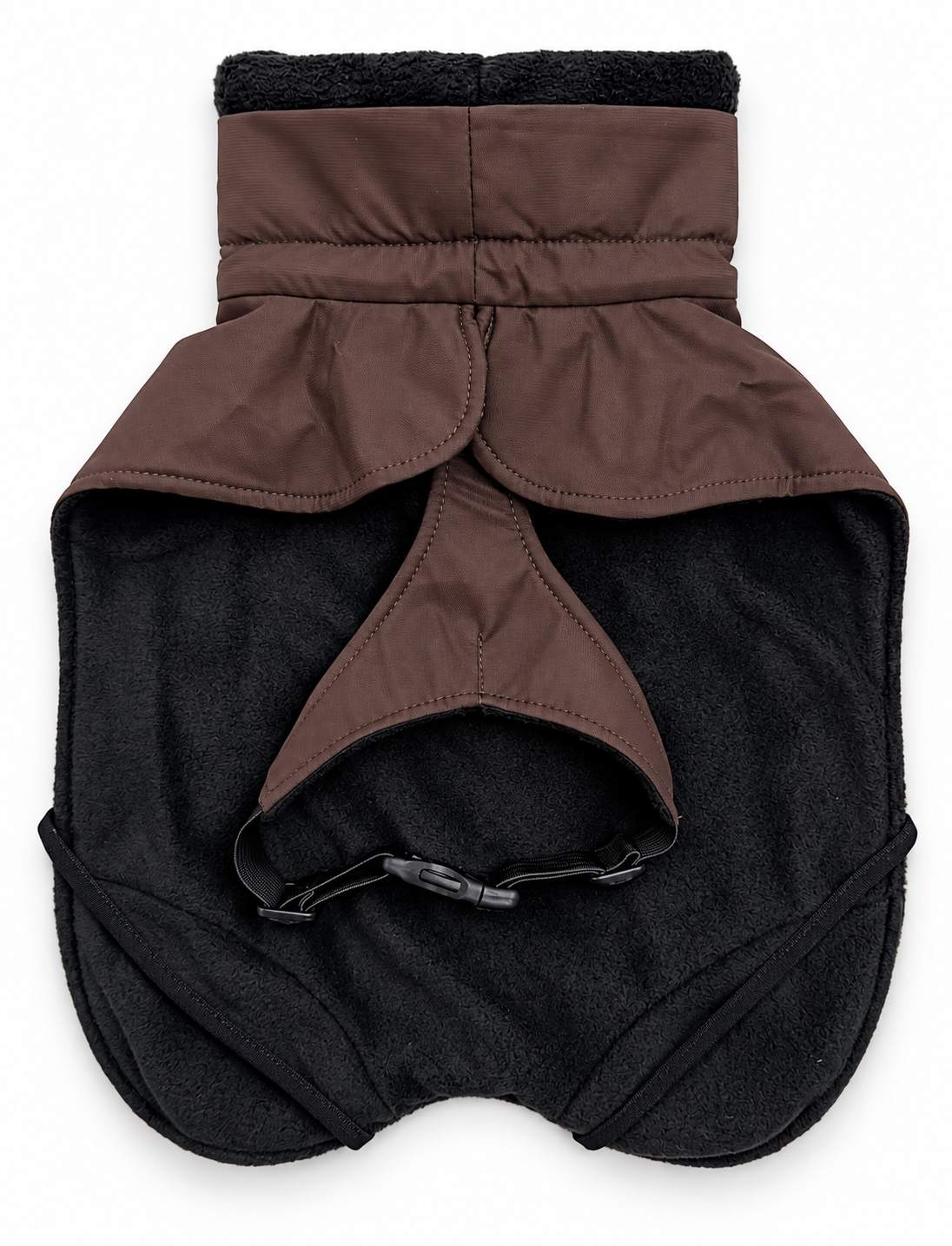 Membrane fleece dog blanket coat — Chocolate