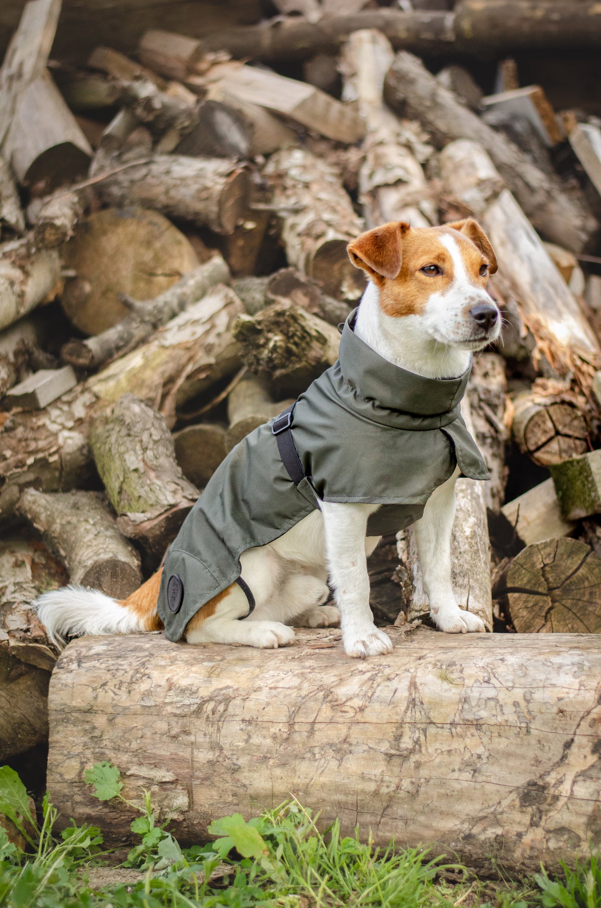 Membrane fleece dog blanket coat — Khaki