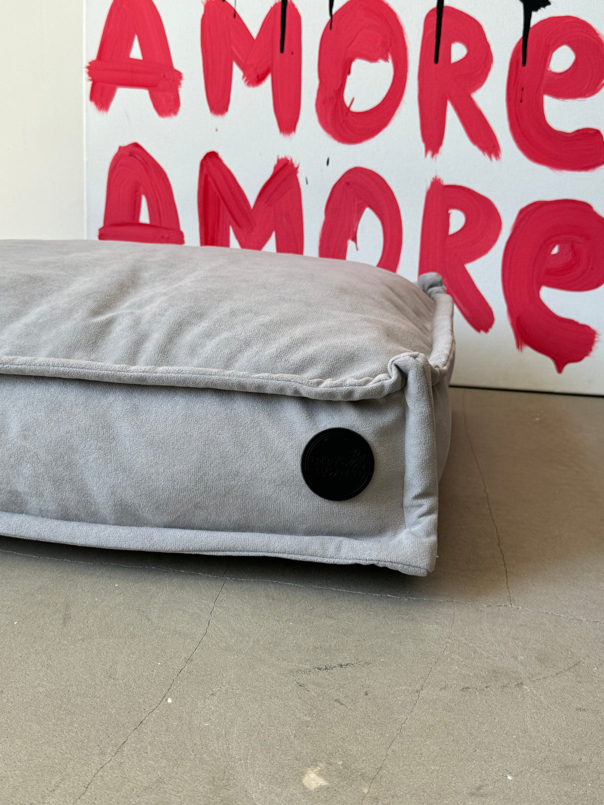 Dog pillow bed — Light Grey